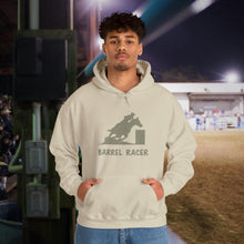 Load image into Gallery viewer, Barrel Racer Hooded Sweatshirt - 3 barrels, 2 hearts, one dream
