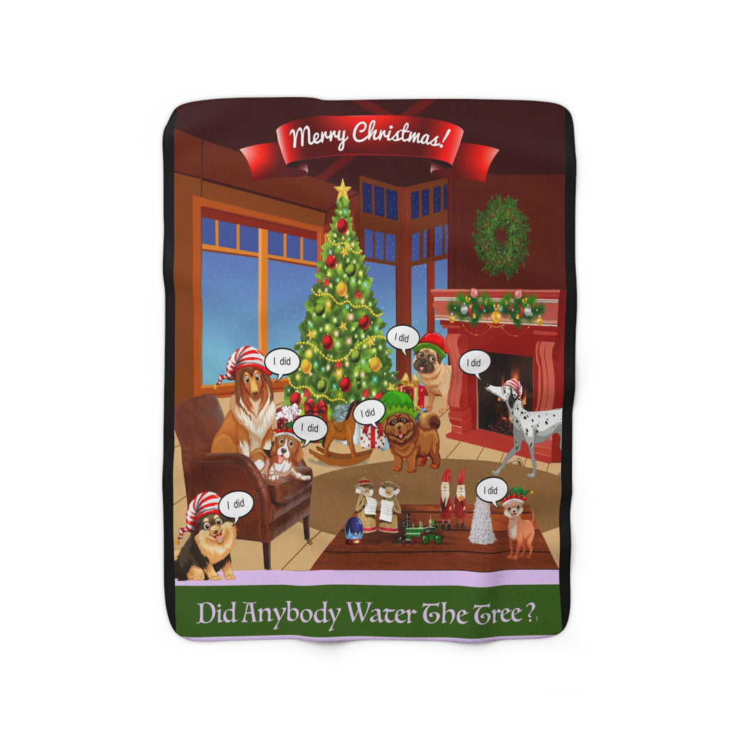 Unleash the laughs with our Funny Dog Antics Christmas Blanket