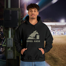 Load image into Gallery viewer, Barrel Racer Hooded Sweatshirt - 3 barrels, 2 hearts, one dream
