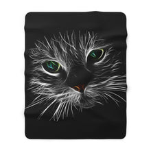 Load image into Gallery viewer, Wrap Yourself in Luxury with our Black Cat Sherpa Fleece Blanket
